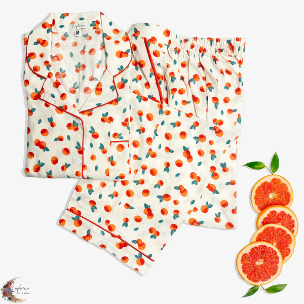 Orange Print- Sweet dreams in  citrus! Fresh, fun, and  fabulously comfy.
