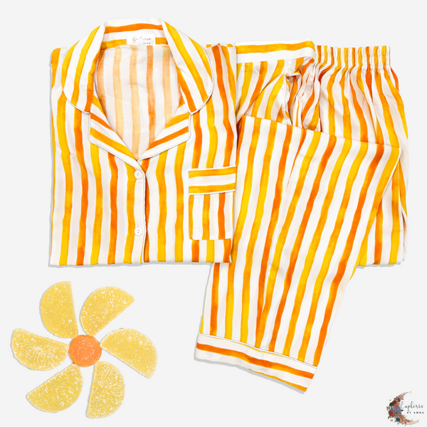 Citrus Crush Set 🍊(Orange & Yellow Stripe)