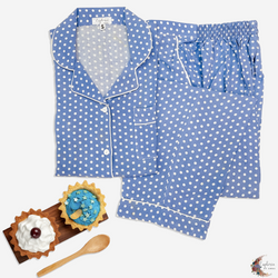 Dotty Blue Set💙 (Blue with White Polka Dots)