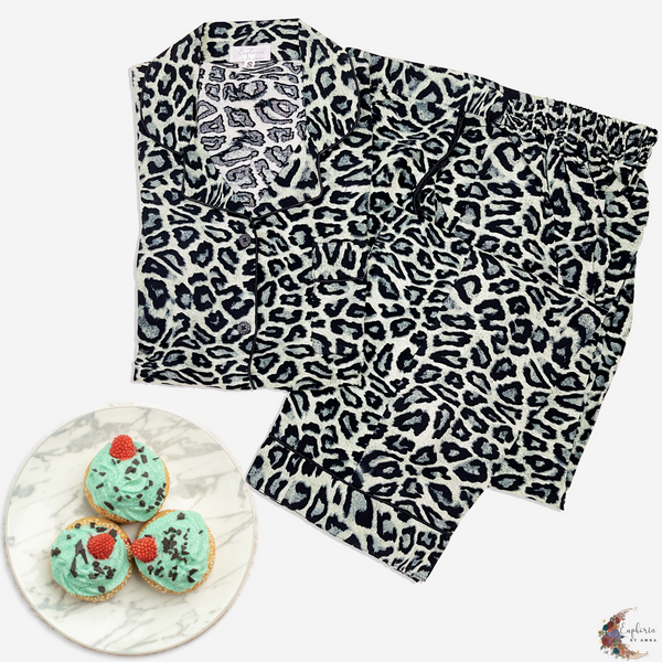 Wild Night Set 🐆(Black & White Leopard Print)