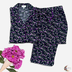 Black Purple Floral