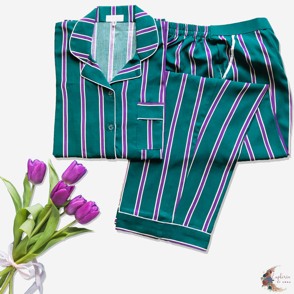 Green Purple Stripes