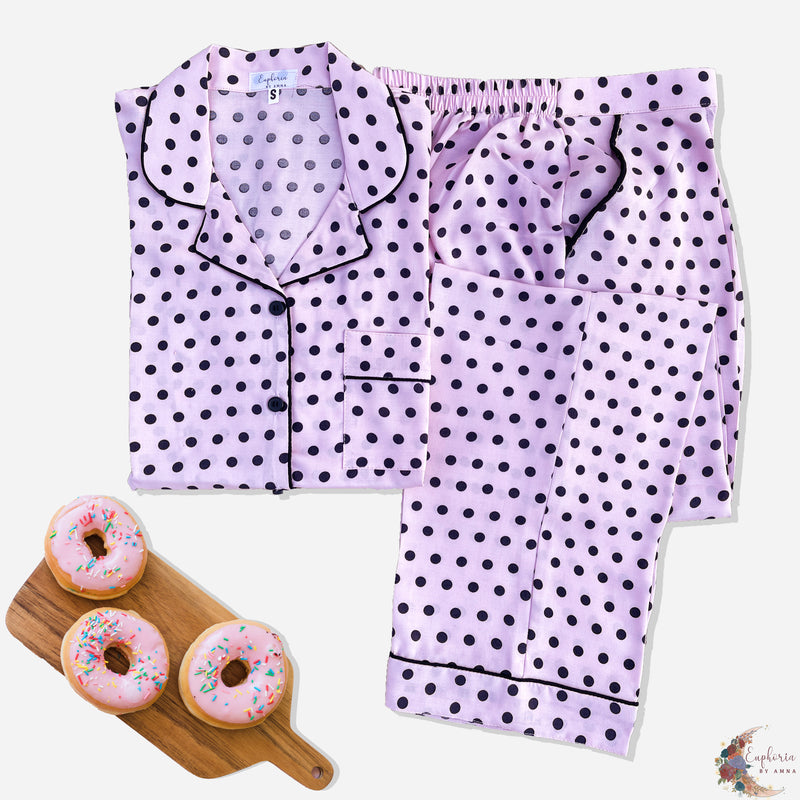 Pink Black Polka