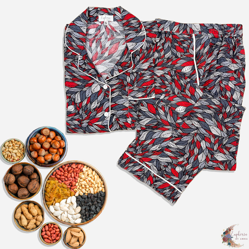 Red Grey Leaves